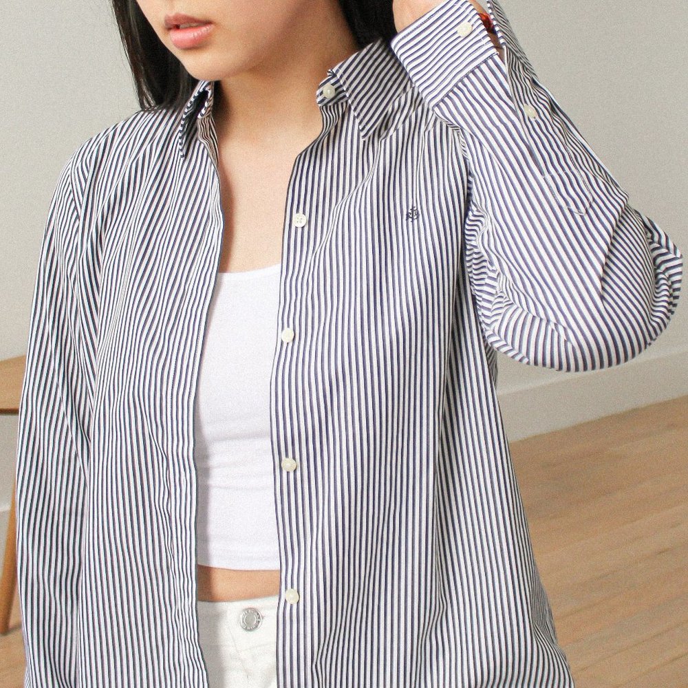 B/W Striped Button Down